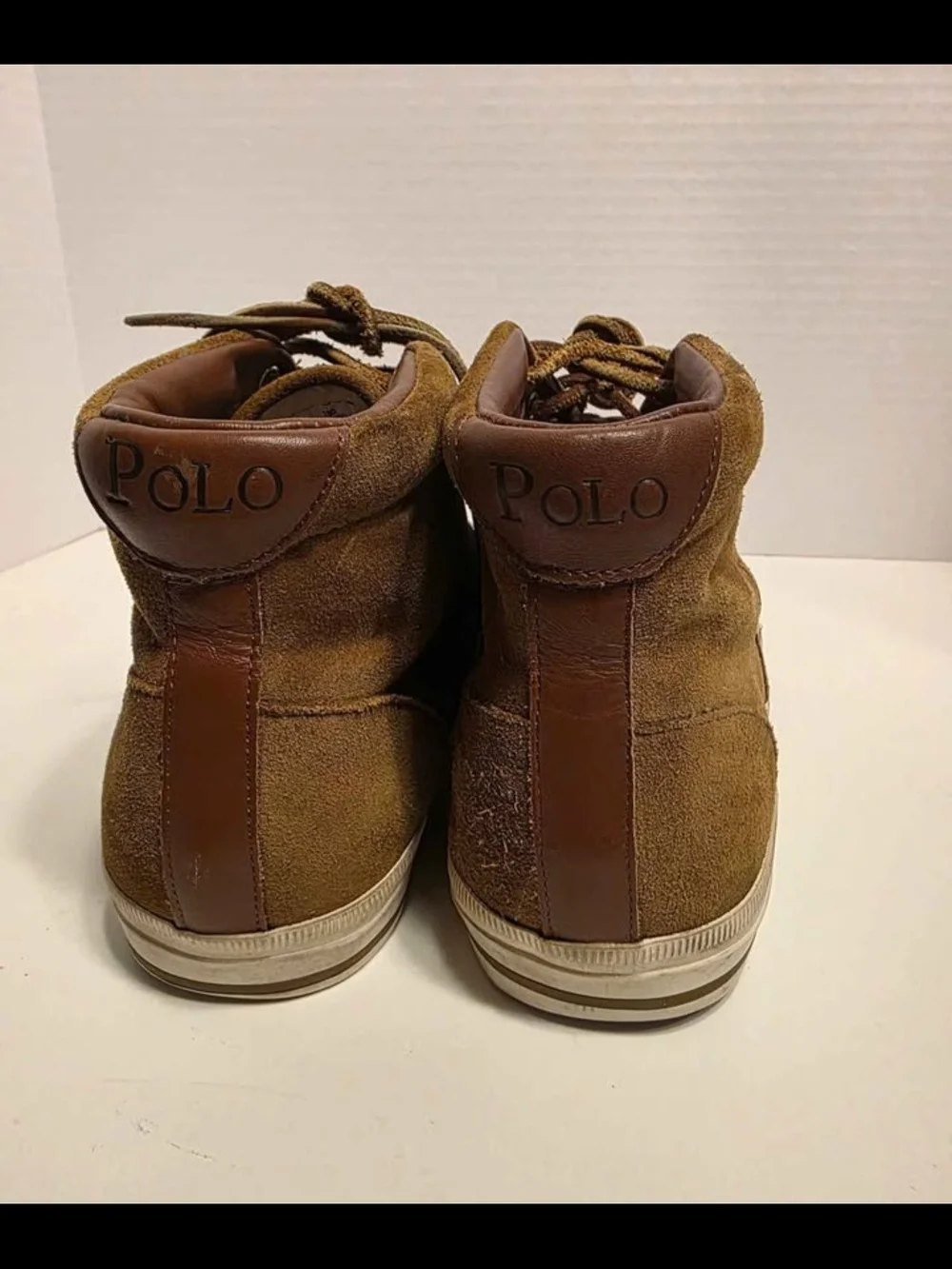 Polo Ralph Lauren Zale Men's Oiled Suede Chukka Sneakers - Brown - Size 13